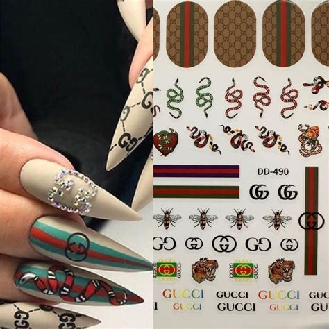 gucci nail stamp|Gucci Nail Art Stickers .